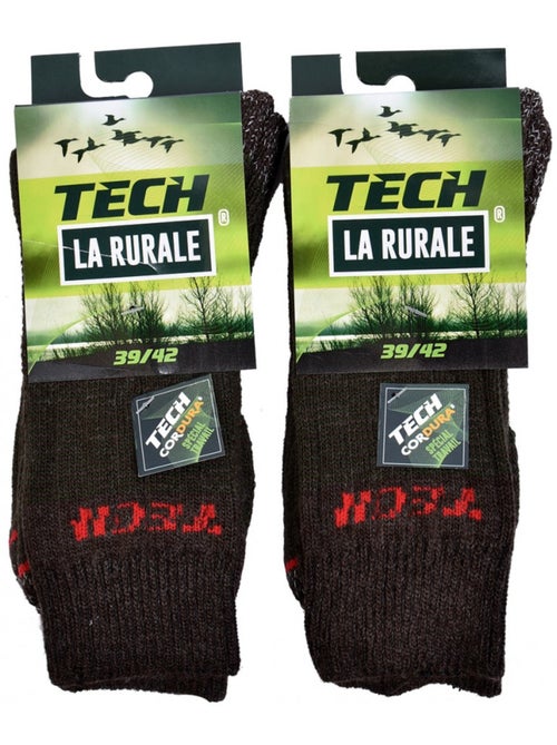 Chaussettes de Travail LA RURALE pour Homme Résistance et Qualité Pro - Pack de 2 - Kiabi