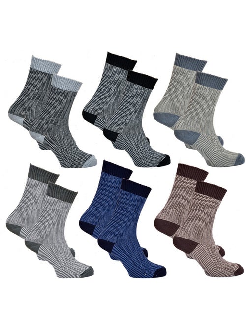 Chaussettes de Travail LA RURALE pour Homme Résistance et Qualité Pro - Pack de 6 - Kiabi