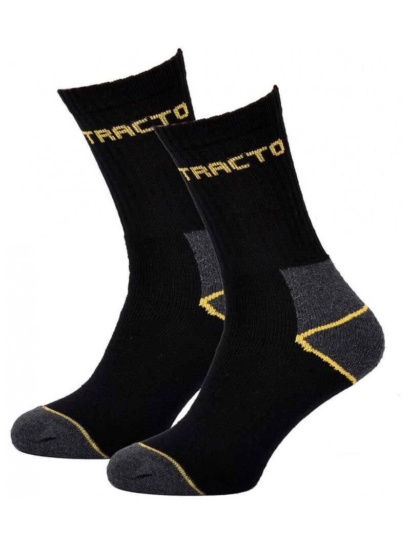 Chaussettes de Travail TRACTO pour Homme Résistance et Qualité Pro - Pack de 12 Noir - Kiabi