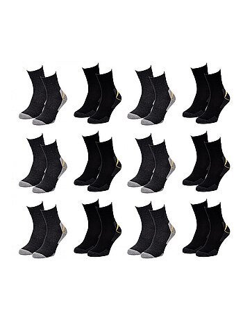 Chaussettes de Travail TRACTO pour Homme Résistance et Qualité Pro - Pack de 12