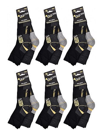 Chaussettes de Travail TRACTO pour Homme Résistance et Qualité Pro - Pack de 12