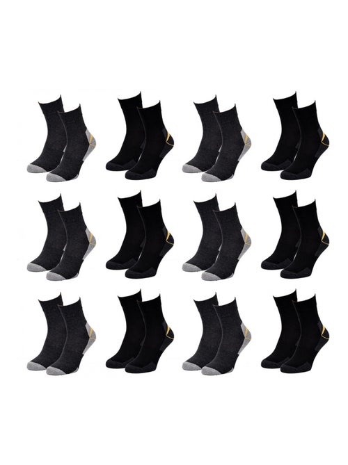 Chaussettes de Travail TRACTO pour Homme Résistance et Qualité Pro - Pack de 12 - Kiabi