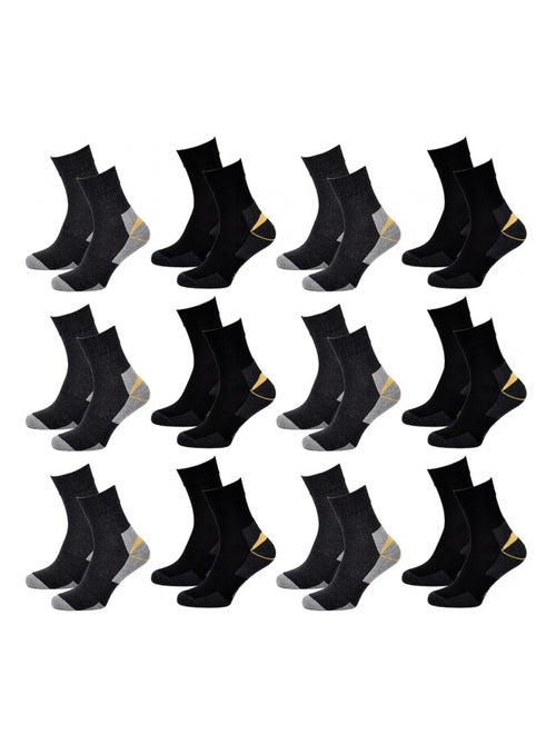 Chaussettes de Travail TRACTO pour Homme Résistance et Qualité Pro - Pack de 12 - Kiabi