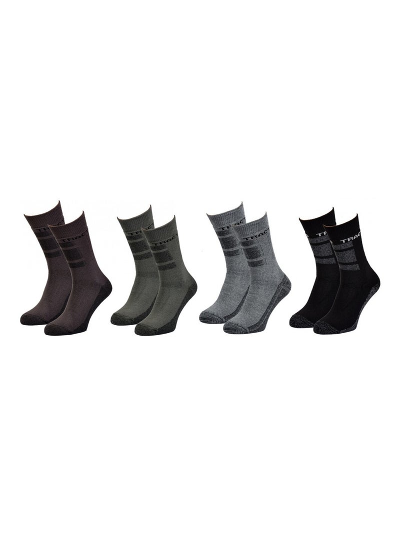 Chaussettes de Travail TRACTO Qualité Pro - Pack de 4 Noir Gris anthracite Gris - Kiabi