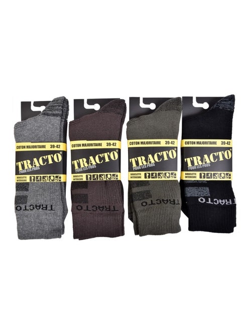 Chaussettes de Travail TRACTO Qualité Pro - Pack de 4 - Kiabi