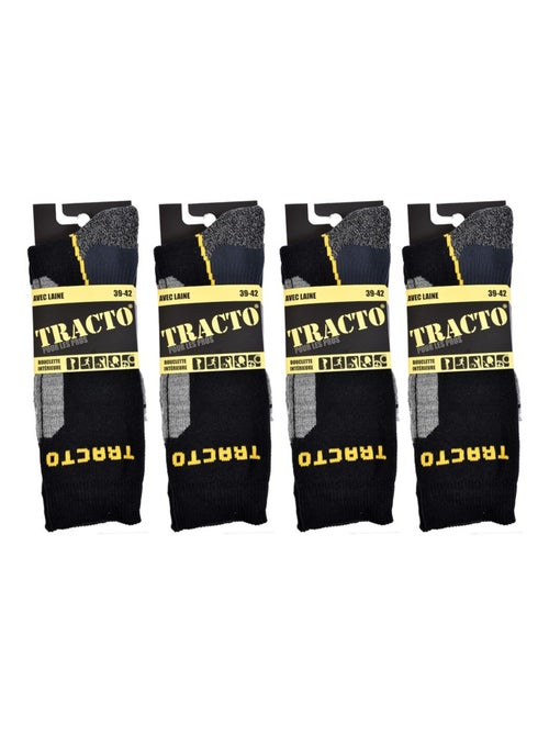 Chaussettes de Travail TRACTO Qualité Pro - Pack de 4 - Kiabi