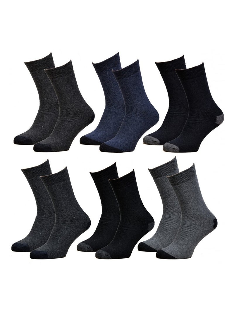 Chaussettes de Travail TRACTO Qualité Pro - Pack de 6 Noir Multicolore Gris - Kiabi