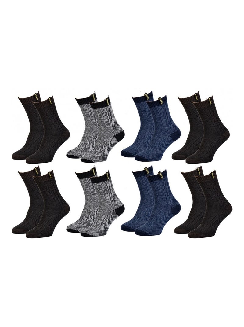 Chaussettes de Travail TRACTO Qualité Pro - Pack de 8 Noir Multicolore - Kiabi