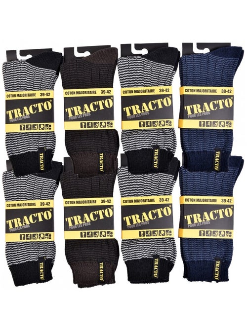 Chaussettes de Travail TRACTO Qualité Pro - Pack de 8 - Kiabi