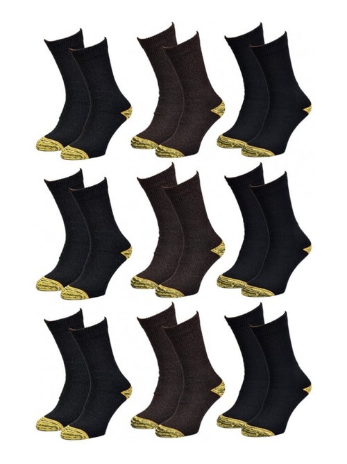 Chaussettes de Travail TRACTO Qualité Pro - Pack de 9 - Kiabi