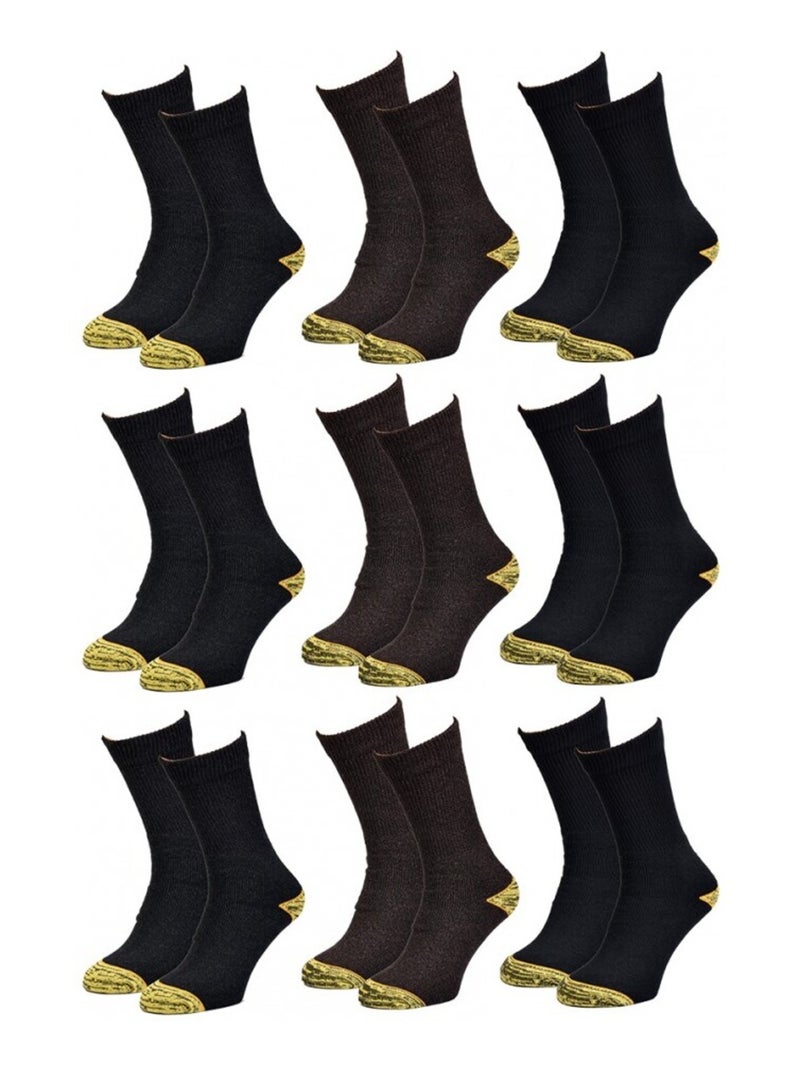 Chaussettes de Travail TRACTO Qualité Pro - Pack de 9 Noir Multicolore - Kiabi