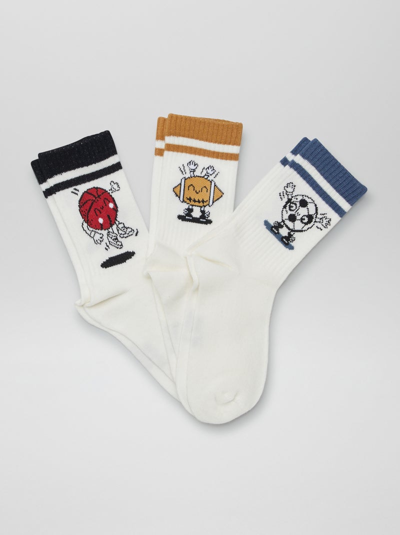 Chaussettes de type sport Blanc - Kiabi