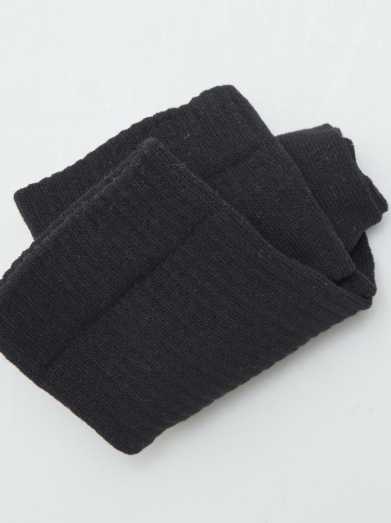 Chaussettes de type sport noir - Kiabi