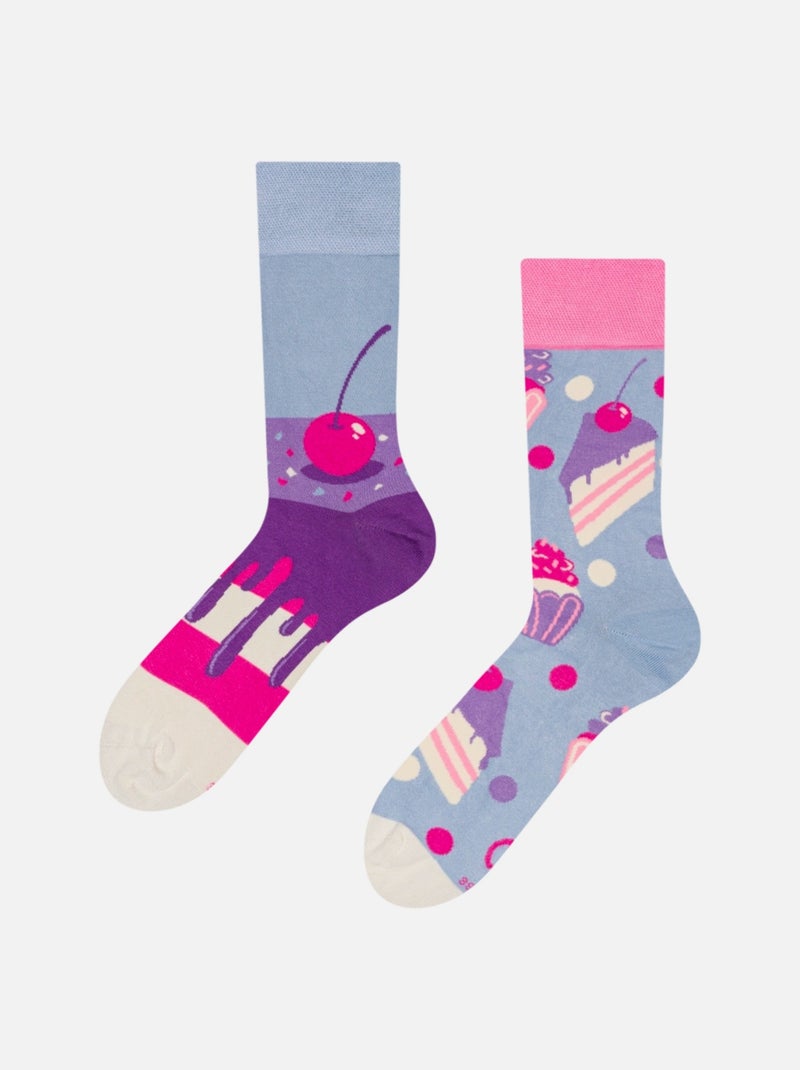 Chaussettes Dedoles Bambou Cerise sur le Gateau Bleu - Kiabi
