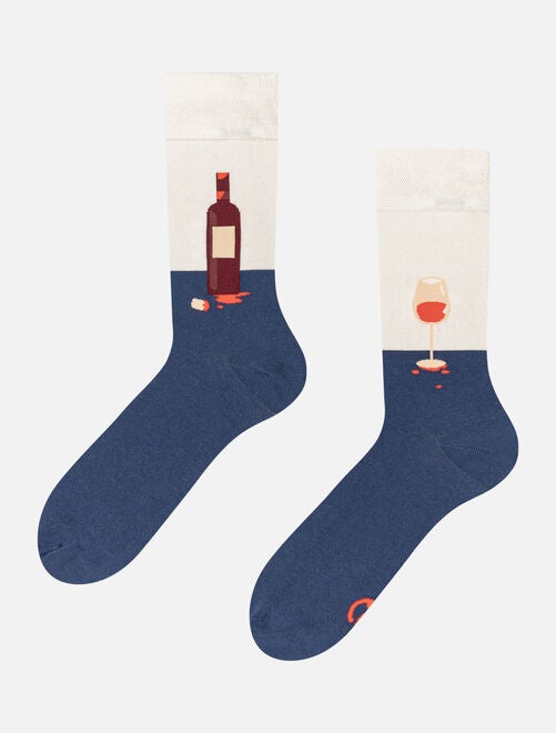 Chaussettes Dedoles Bouteille et Verre de Vin - Kiabi