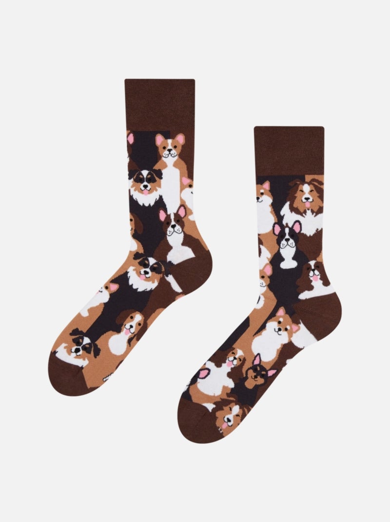 Chaussettes Dedoles Chiens et Toutous Marron - Kiabi