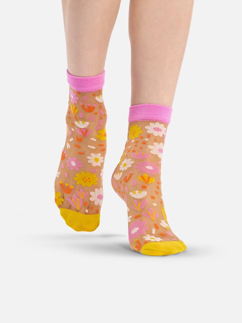 Chaussettes Dedoles Nylon Jardin de Fleurs Multicolore - Kiabi