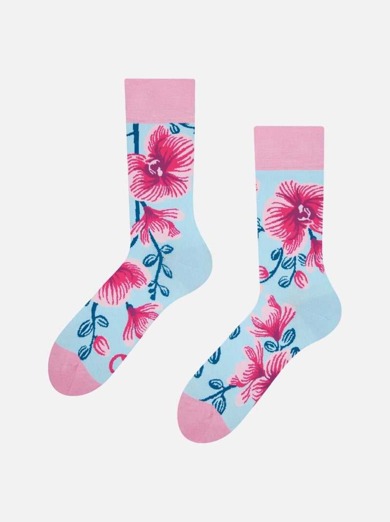Chaussettes Dedoles Orchidées Bleu - Kiabi