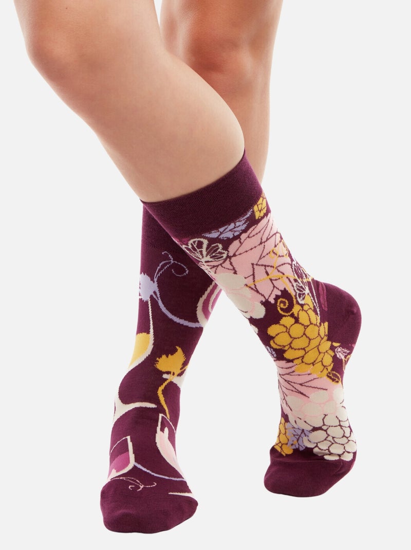 Chaussettes Dedoles Vin Rouge et Raisins Bordeaux - Kiabi