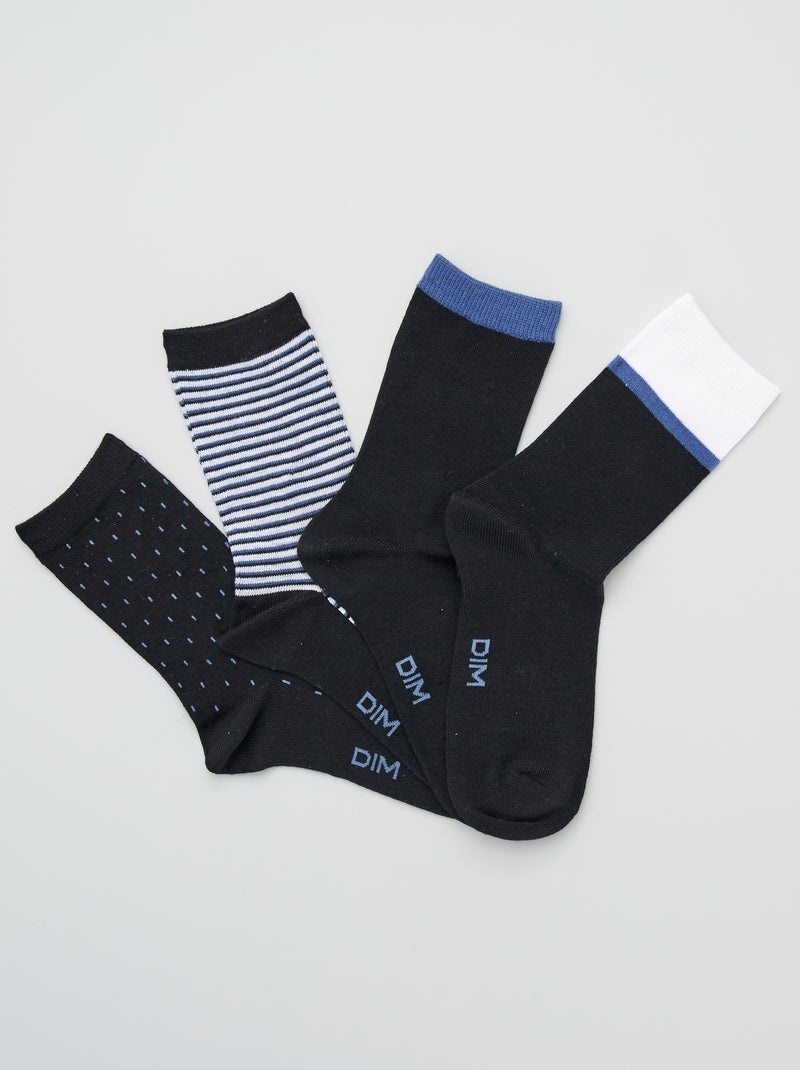 Chaussettes 'DIM' lot 4 paires noir - Kiabi