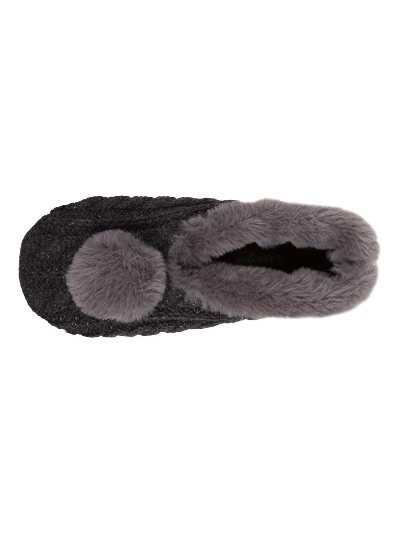 Chaussettes d'intérieur  femme Isotoner Gris foncé - Kiabi
