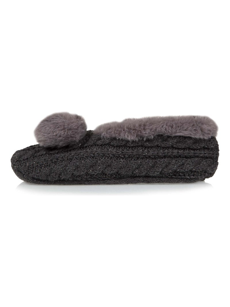 Chaussettes d'intérieur  femme Isotoner Gris foncé - Kiabi