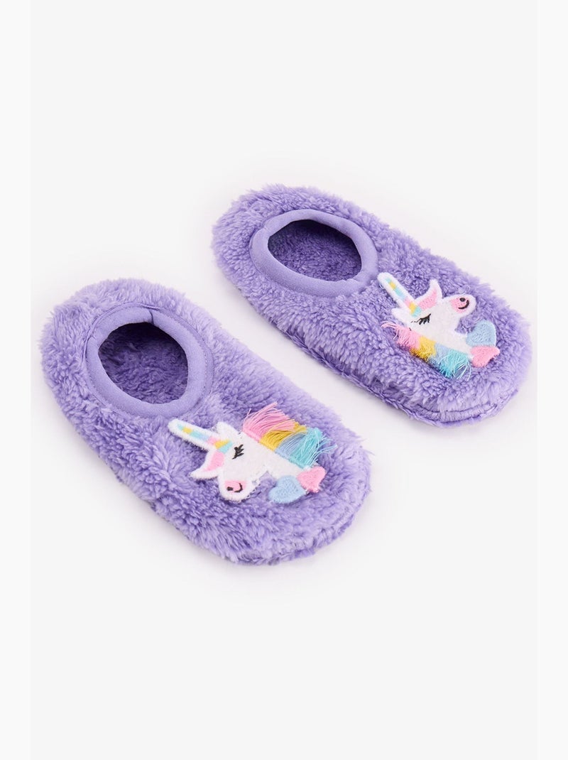 Chaussettes d'intérieur fille unicorn pastels penti Lavande - Kiabi