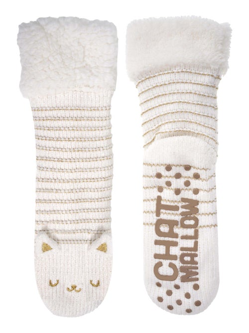 Chaussettes d'intérieur fourrées, antidérapante femme Isotoner - Kiabi