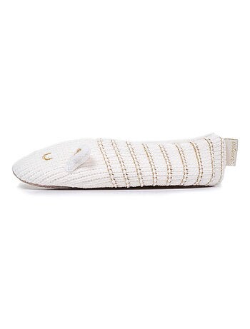 Chaussettes d'intérieur fourrées, antidérapante femme Isotoner
