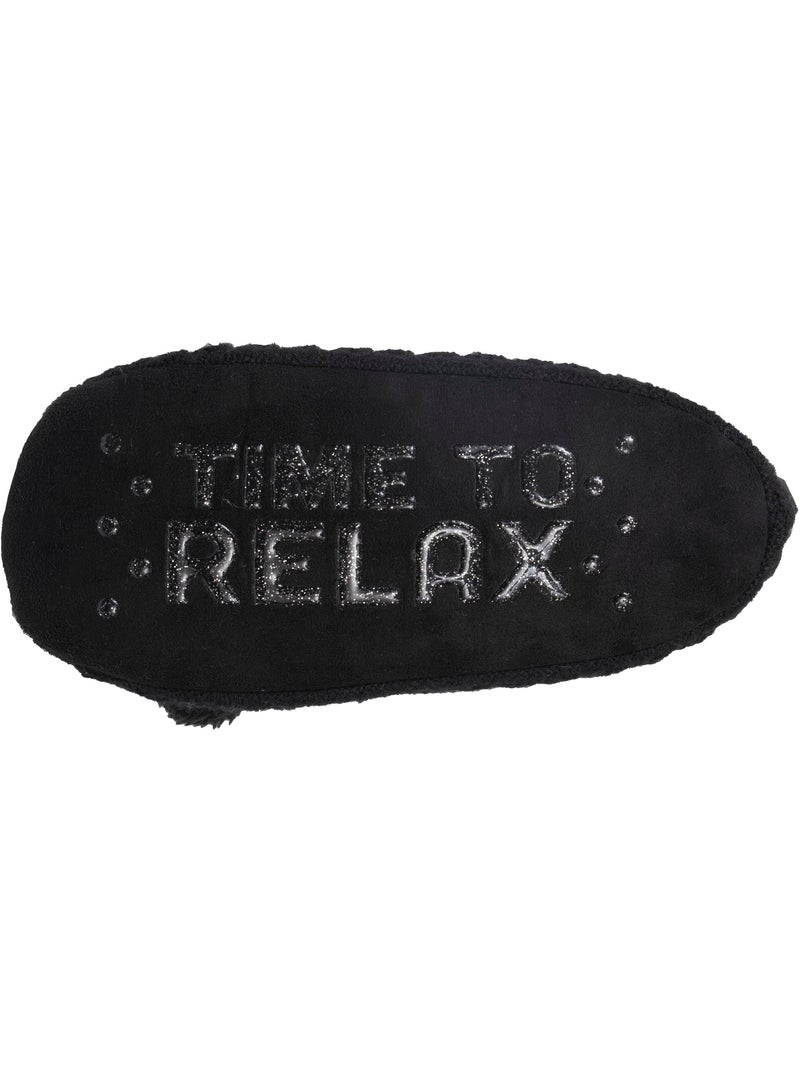 Chaussettes d'intérieur fourrées, antidérapante femme Isotoner Noir - Kiabi