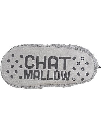 Chaussettes d'intérieur maille chenille - fourrées, antidérapantes femme isotoner