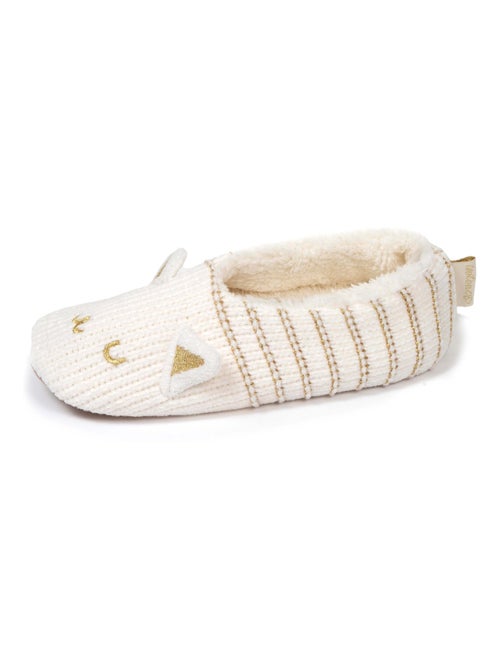 Chaussettes d'intérieur maille chenille - fourrées, antidérapantes femme isotoner - Kiabi
