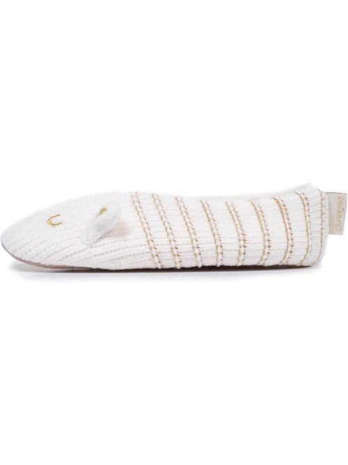 Chaussettes d'intérieur maille chenille - fourrées, antidérapantes femme isotoner - Kiabi