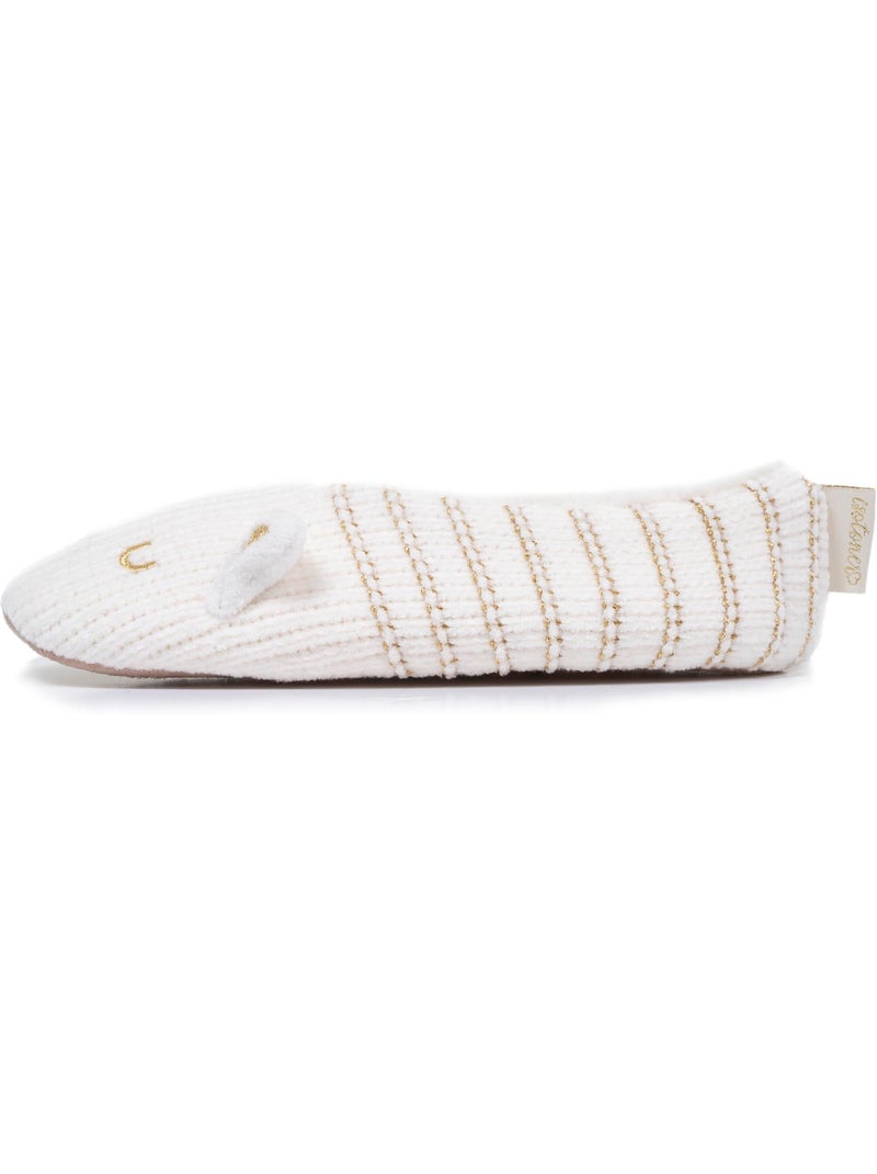 Chaussettes d'intérieur maille chenille - fourrées, antidérapantes femme isotoner Ivoire - Kiabi