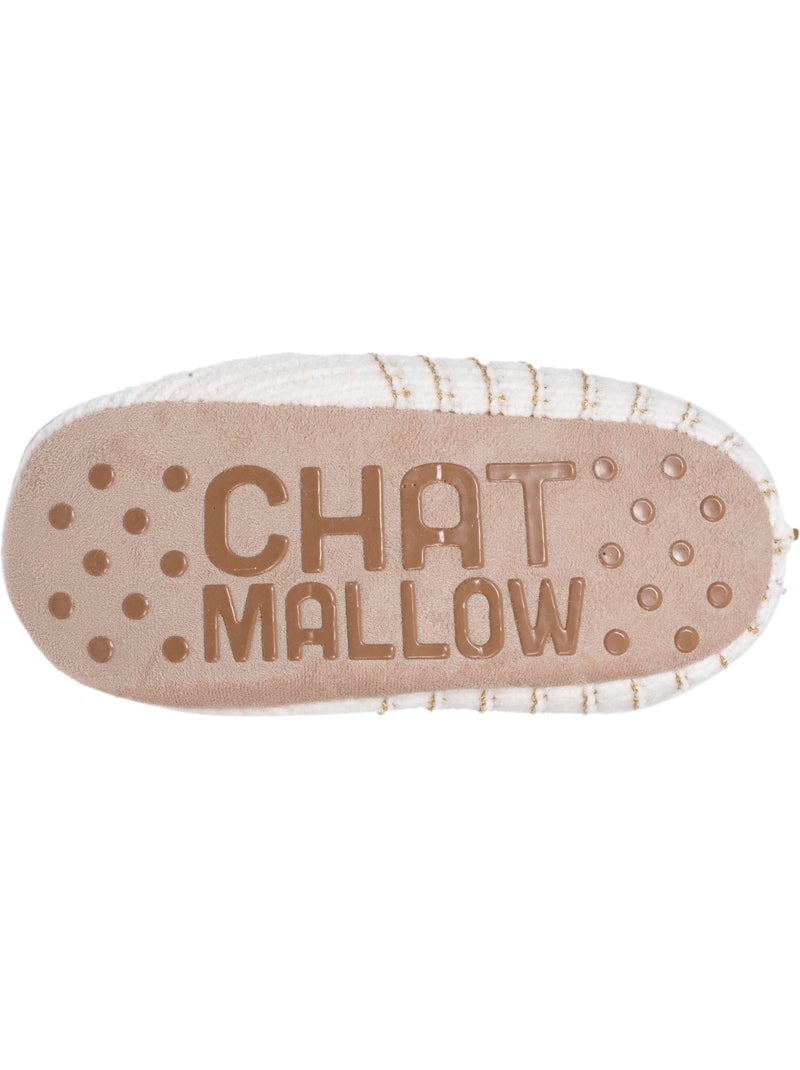 Chaussettes d'intérieur maille chenille - fourrées, antidérapantes femme isotoner Ivoire - Kiabi