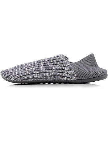Chaussettes d'intérieur maille côtelée, picots antidérapants homme isotoner