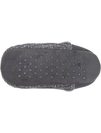 Chaussettes d'intérieur maille côtelée, picots antidérapants homme isotoner