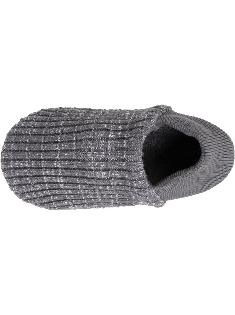 Chaussettes d'intérieur maille côtelée, picots antidérapants homme isotoner Gris chiné - Kiabi