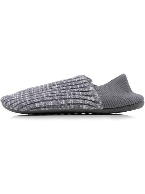 Chaussettes d'intérieur maille côtelée, picots antidérapants homme isotoner - Kiabi