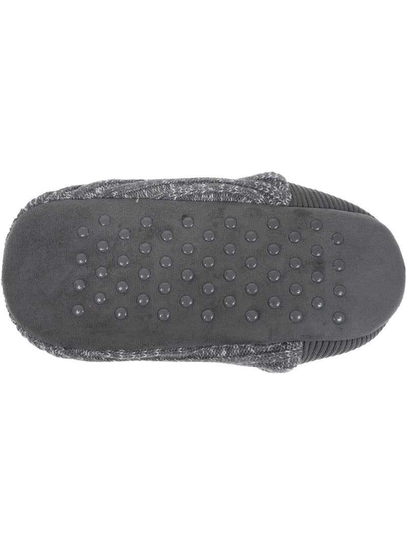 Chaussettes d'intérieur maille côtelée, picots antidérapants homme isotoner Gris chiné - Kiabi