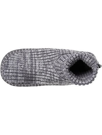 Chaussettes d'intérieur maille côtelée, picots antidérapants homme isotoner