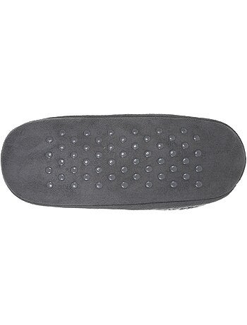 Chaussettes d'intérieur maille côtelée, picots antidérapants homme isotoner