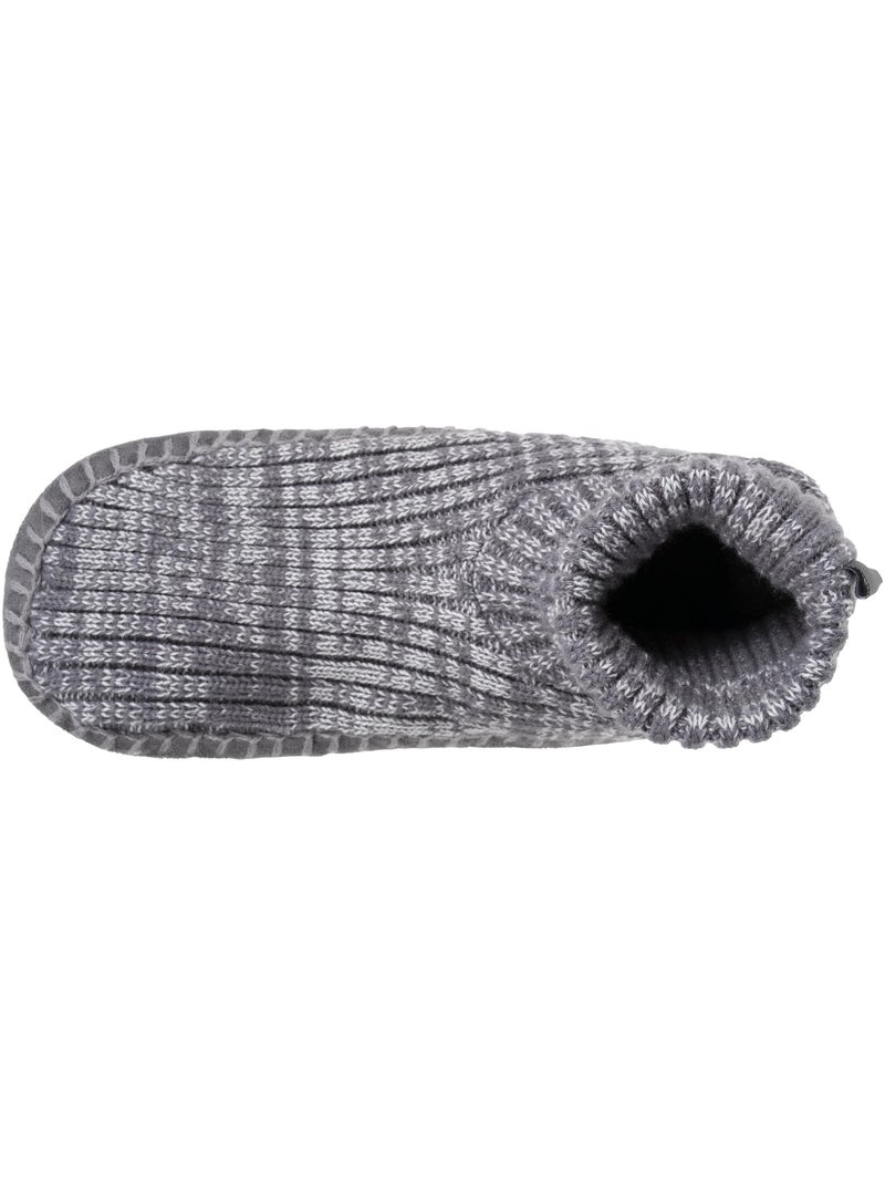 Chaussettes d'intérieur maille côtelée, picots antidérapants homme isotoner Gris chiné - Kiabi