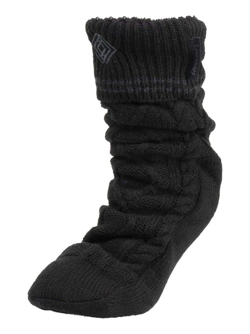 Chaussettes d'intérieur maille fourrées - picots antidérapants homme Isotoner - Kiabi