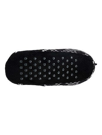 Chaussettes d'intérieur maille fourrées - semelle suédine à picots antidérapants homme Isotoner