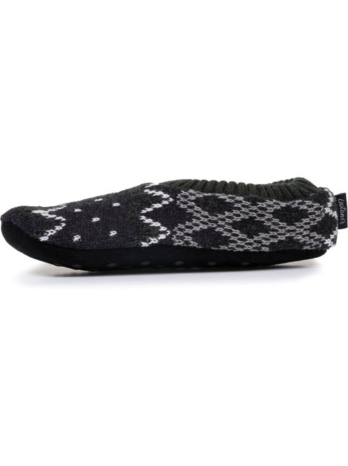 Chaussettes d'intérieur maille fourrées - Semelle suédine à picots antidérapants homme Isotoner - Kiabi