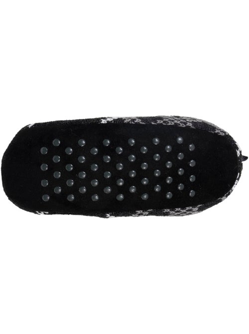 Chaussettes d'intérieur maille fourrées - Semelle suédine à picots antidérapants homme Isotoner - Kiabi