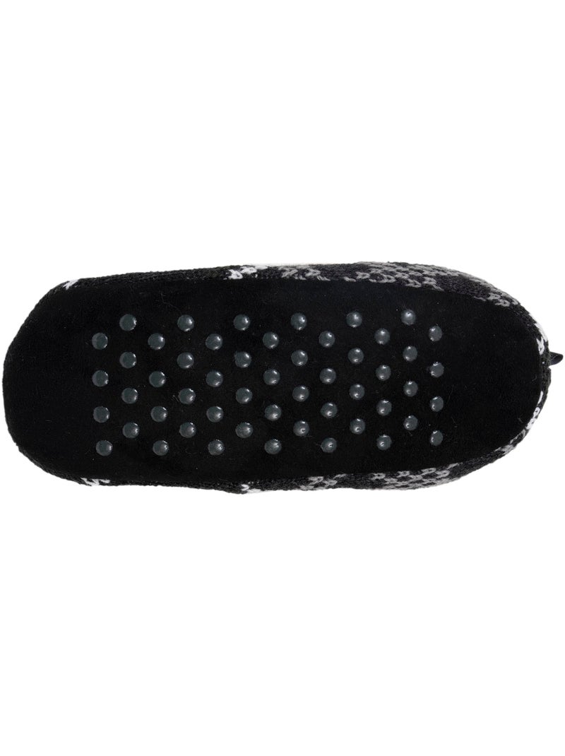 Chaussettes d'intérieur maille fourrées - Semelle suédine à picots antidérapants homme Isotoner Gris Blanc - Kiabi