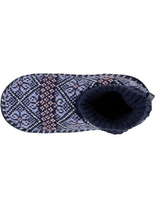 Chaussettes d'intérieur maille jacquard, picots antidérapants femme isotoner - Kiabi