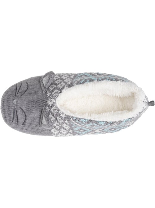 Chaussettes d'intérieur maille jacquard, picots antidérapants femme isotoner - Kiabi